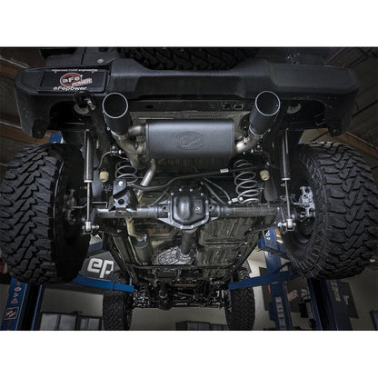 aFe Rebel Series 2.5in 304 SS Cat-Back Exhaust w/ Black Tips 2018+ Jeep Wrangler (JL) V6 3.6L