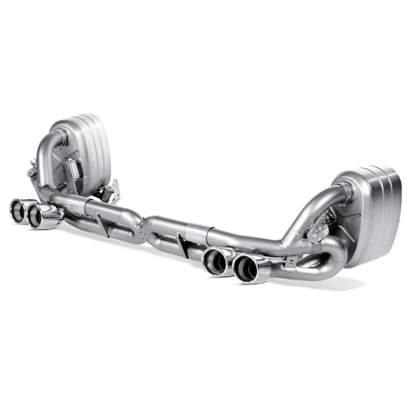 Akrapovič Slip-On Line Exhaust (Titanium) w/o Tips - 2008-2012 Porsche 911 Carrera/S/4/4S/GTS (997 DFI)