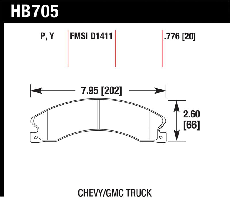 Hawk Chevy/GMC Express/Silverado/Savana/Sierra 15/25/35/4500 SuperDuty Rear LTS Brake Pads