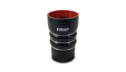 Vibrant Silicone Coupling 4 Ply Aramid CAC Hose 3in x 3.5in Inlet/Outlet - Black