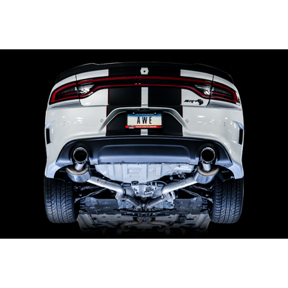 AWE Tuning 2015+ Dodge Charger 6.4L/6.2L SC Non-Resonated Touring Edition Exhaust - Silver Tips