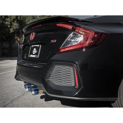 aFe Takeda 3in 304 SS Cat-Back Exhaust System w/ Blue Tips 2017+ Honda Civic Si 4Dr I4 1.5L (t)
