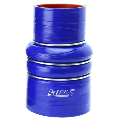 HPS 3-1/2" - 4" ID, 6" Length, Silicone Charge Air Cooler CAC Hose Double Hump Reducer Coupler Bellow Cold Side, High Temp 4-ply Reinforced, 89mm - 102mm ID