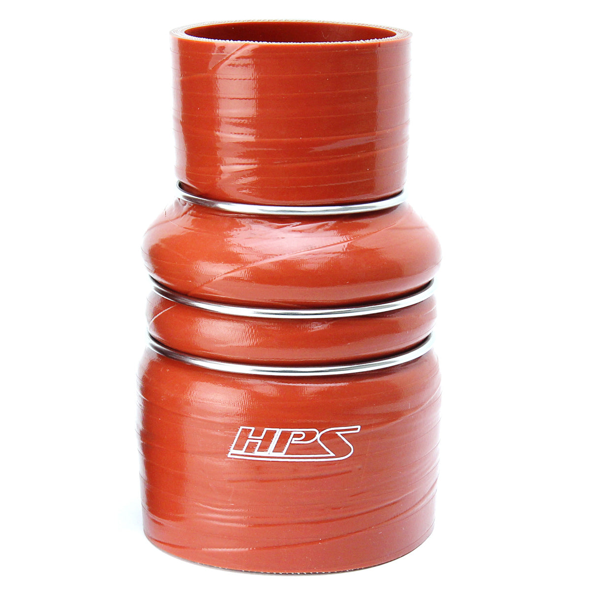 HPS 3-1/2 - 4 inch 3.5 ID Silicone Charge Air Cooler CAC Hose Double Hump Reducer Coupler Bellow Hot High Temp 4-ply Aramid Reinforced 89mm 102mm CAC-350-400-HOT