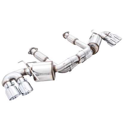 AWE Tuning 2020 Chevrolet Corvette (C8) Touring Edition Exhaust - Quad Chrome Silver Tips