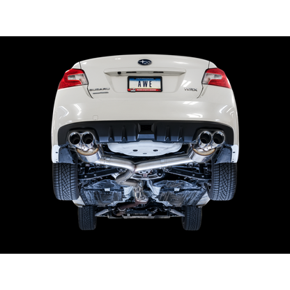 AWE Tuning 2015+ Subaru WRX VA Sedan Touring Edition Exhaust - Chrome Silver Tips (102mm)