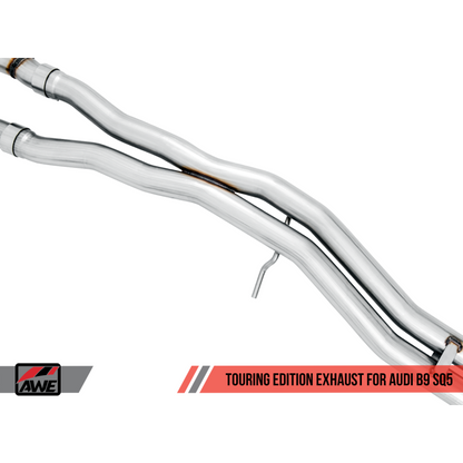 AWE Tuning Audi B9 SQ5 Non-Resonated Touring Edition Cat-Back Exhaust - No Tips (Turn Downs)