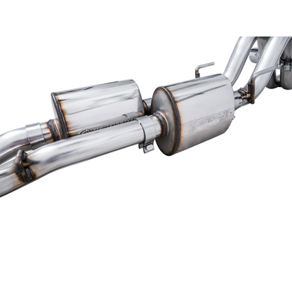 AWE 16-22 Toyota Tacoma 0FG Catback Exhaust w/ BashGuard - Dual Chrome Silver Tips