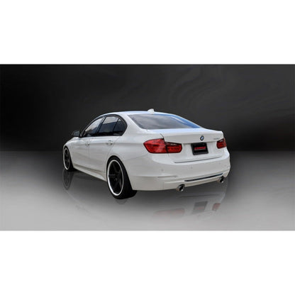 Corsa 12-14 BMW 335i Sedan AWD F30 3in Polished Touring Dual Rear Single 3.5in Tip Cat-Back Exhaust