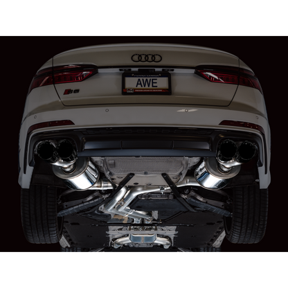 AWE Tuning 19-23 Audi C8 S6/S7 2.9T V6 AWD Touring Edition Exhaust - Diamond Black Tips