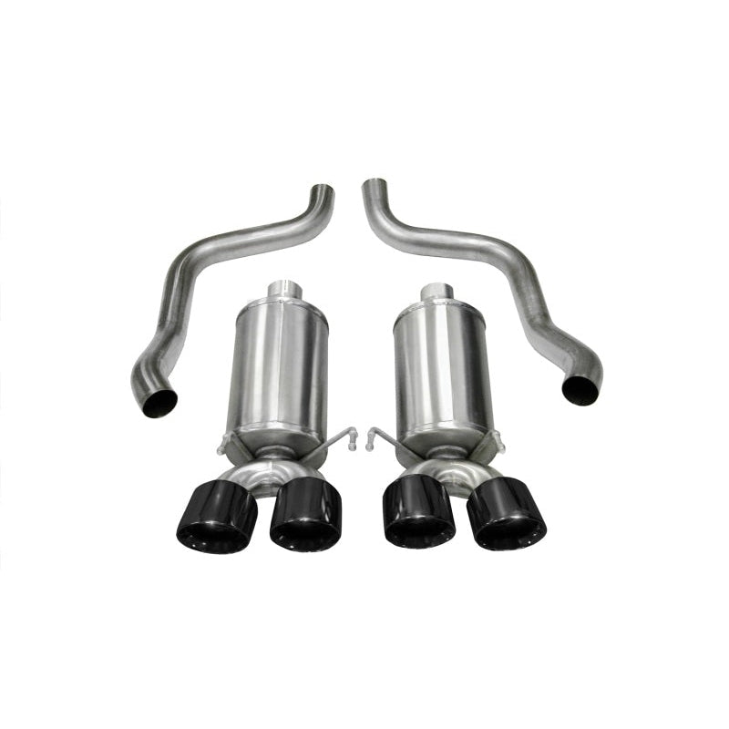 Corsa 05-08 Chevrolet Corvette C6 6.0L V8 Black Xtreme Axle-Back Exhaust