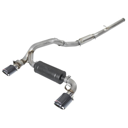 aFe Takeda 3in 304 SS Cat-Back Exhaust System w/ Carbon Fiber Tips 16-18 Ford Focus RS I4-2.3L (t)
