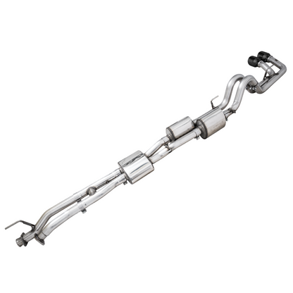AWE 16-22 Toyota Tacoma 0FG Catback Exhaust w/ BashGuard - Dual Diamond Black Tips