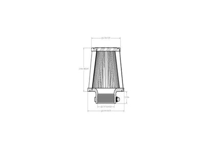 aFe POWER Universal Clamp-On Air Filter w D2 Dura-Dry Media 2-3/4in F x 6in B x 4-3/4in T x 5inH