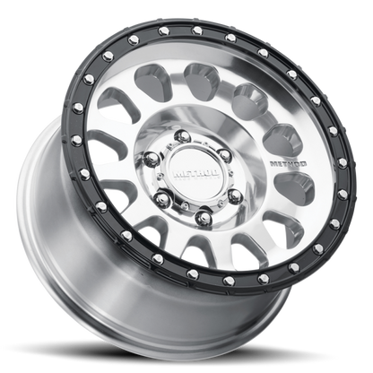 Method MR315 17x8.5 0mm Offset 6x5.5 106.25mm CB Polished Wheel - Gloss Black Lip