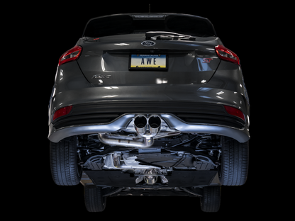 AWE Tuning Ford Focus ST Track Edition Cat-Back Exhaust - Diamond Black Tips