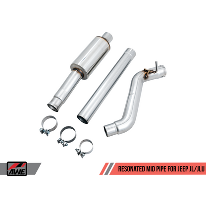AWE Tuning 2018+ Jeep Wrangler JL/JLU 3.6L Resonated Mid Pipe