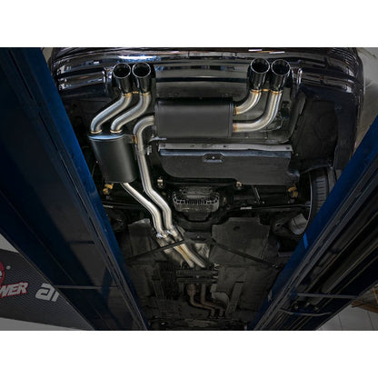 aFe MACH ForceXP 2.5 IN 304 Stainless Steel Cat-Back Exhaust System w/ Black Tips 01-06 BMW M3 (E46)