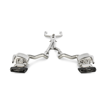 Akrapovič Evolution Line Catback Exhaust System (Titanium) w/Carbon Tips - 2015-2021 Mercedes-Benz C63 AMG Sedan