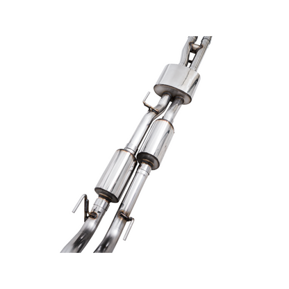 AWE 16-22 Toyota Tacoma 0FG Catback Exhaust w/ BashGuard - Dual Chrome Silver Tips