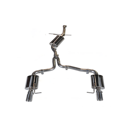 AWE Tuning Audi B8 A5 2.0T Touring Edition Exhaust - Dual Outlet Polished Silver Tips