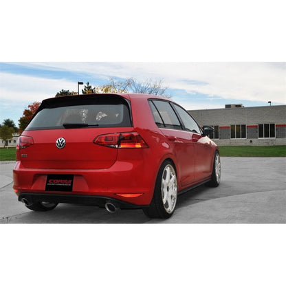 Corsa 14-15 Volkswagen GTI Mk7 Polished Sport 3.0in Cat-Back Dual Rear Exit
