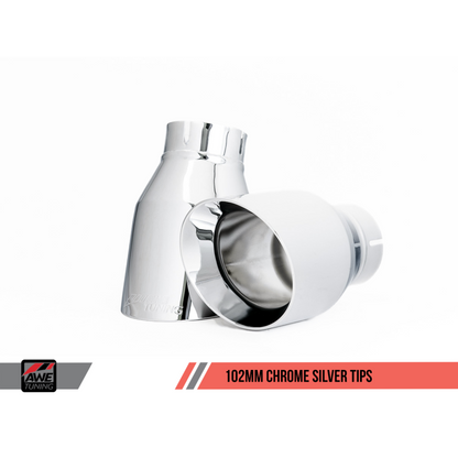 AWE Tuning VW MK7 GTI Touring Edition Exhaust - Chrome Silver Tips