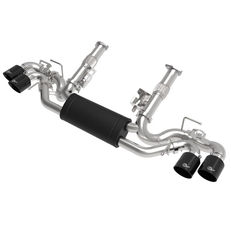 aFe MACH Force-Xp 3in to 2-1/2in 304SS Cat-Back 2020 Chevy Corvette (C8) 6.2L - Black Tip