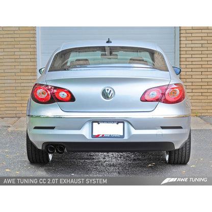 AWE Tuning VW CC 2.0T Touring Edition Performance Exhaust - Diamond Black Tips