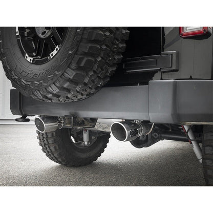 aFe Rebel Series 2.5in 409 SS Axle-Back Exhaust w/Polished Tips 07+ Jeep Wrangler (JK) V6 3.6L/3.8L