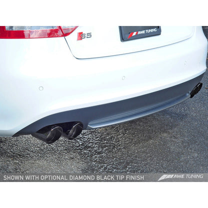 AWE Tuning B8 / B8.5 S5 Cabrio Touring Edition Exhaust - Non-Resonated - Diamond Black Tips