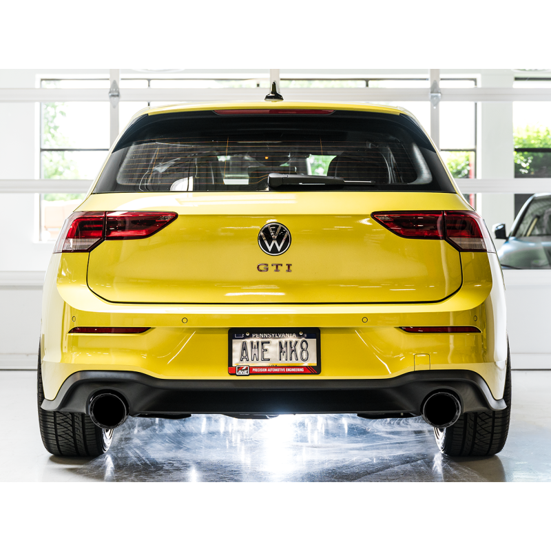 AWE 2022+ Volkswagen GTI MK8 Track Edition Exhaust - Diamond Black Tips