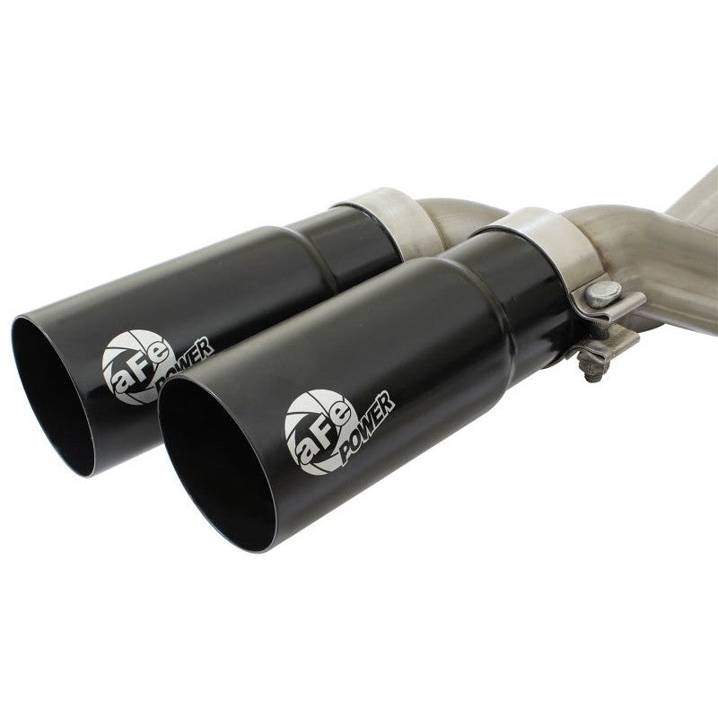 aFe Rebel Series Exhaust SS Front Side Exit CB w/ Black Tips 10-14 Ford F150 Ecoboost V8 6.2L