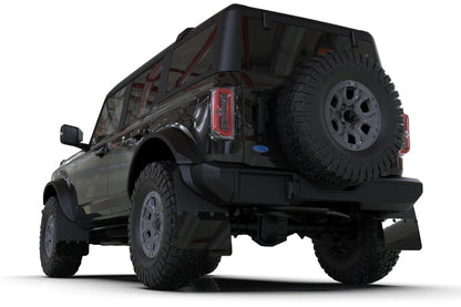 Rally Armor 21-25 Ford Bronco (Steel Bmpr + RB - NO Rptr/Sprt) Blk Mud Flap w/Area Blue Logo