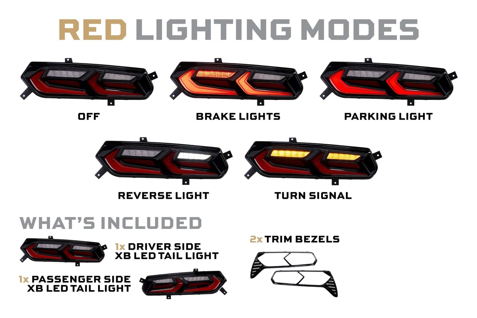 Chevrolet Corvette C7 (14 - 19): Morimoto XB LED Tail Lights (Red) - Tail Lights - Morimoto XB LED Tails