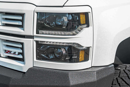 Chevrolet Silverado 1500 (14 - 15): Morimoto XB LED Headlights - Headlight Trim - Morimoto XB LED Headlights