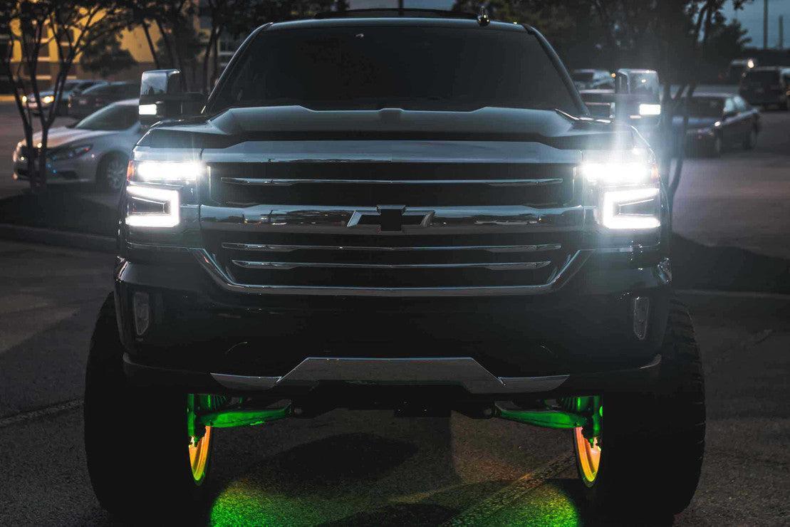 Chevrolet Silverado 1500 (16 - 18): Morimoto XB LED Headlights - Headlight Trim - Morimoto XB LED Headlights