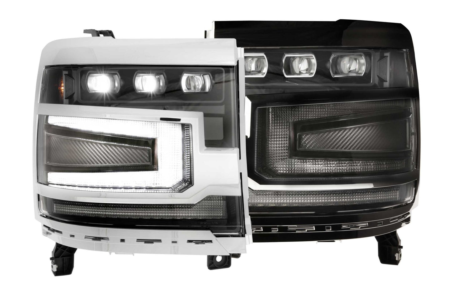Chevrolet Silverado 1500 (16 - 18): Morimoto XB LED Headlights - Headlight Trim - Morimoto XB LED Headlights