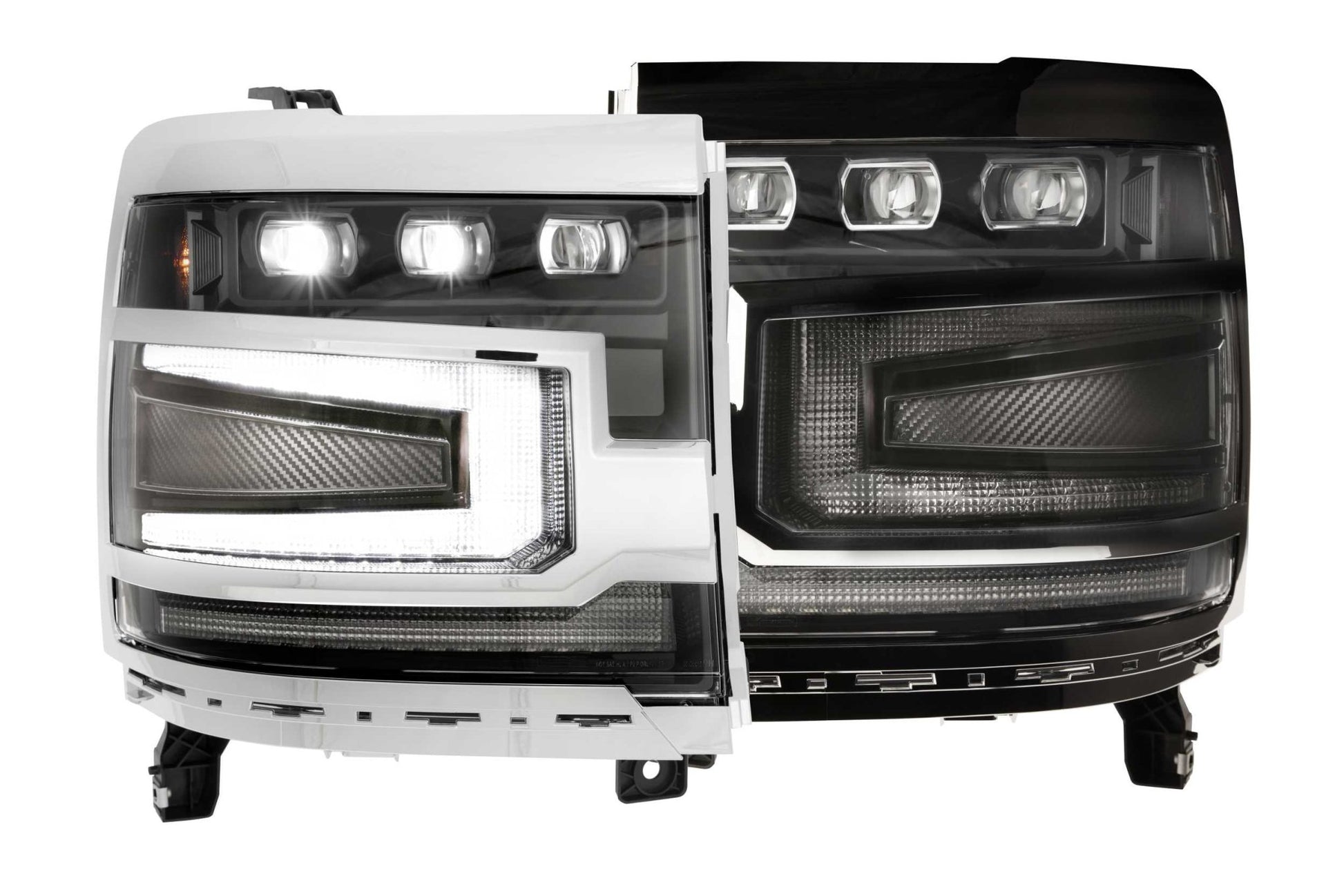 Chevrolet Silverado 1500 (16 - 18): Morimoto XB LED Headlights - Headlight Trim - Morimoto XB LED Headlights