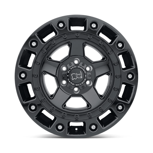 Black Rhino CINCO Gloss Black W/ Stainless Bolt 20x9.5 +12 6x139.7mm 112.1mm