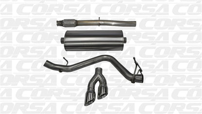 Corsa 14-19 GMC Sierra/Chevy Silv 1500 Crew Cab/Short Bed 5.3L V8 Polished Sport Single Side CB Exh-Catback-CORSA Performance