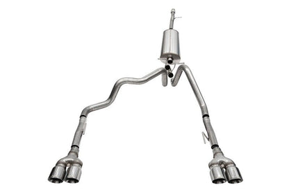 Corsa 19-23 Chevrolet Silverado 1500 Cat-Back Dual Rear Exit with Twin 4in Polished Pro-Series Tips-Catback-CORSA Performance