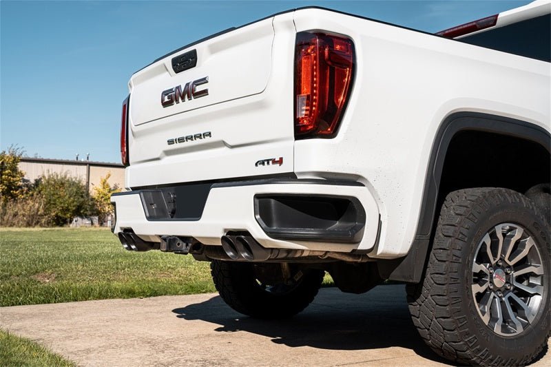 Corsa 19-23 GMC Sierra 1500 Cat-Back Dual Rear Exit with Twin 4in Black Powder Coat Pro-Series Tips-Catback-CORSA Performance