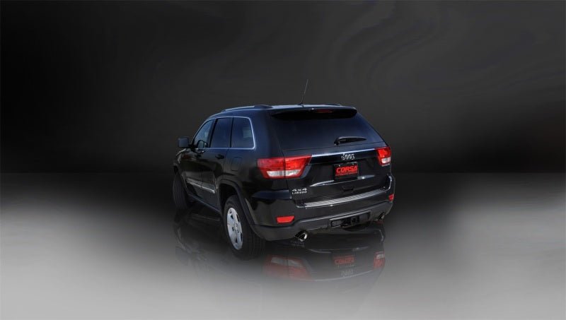 Corsa 2011-2021 Jeep Grand Cherokee Black 2.5in Dual Rear Exit Cat-Back Exhaust-Catback-CORSA Performance