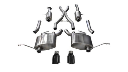 Corsa 2011-2021 Jeep Grand Cherokee Black 2.5in Dual Rear Exit Cat-Back Exhaust-Catback-CORSA Performance