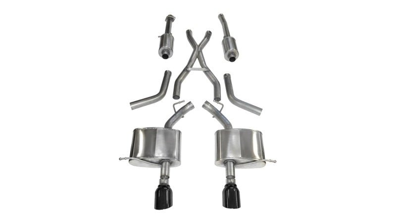 Corsa 2011-2024 Dodge Durango 5.7L V8 Black Sport Dual Rear Cat-Back Exhaust-Catback-CORSA Performance