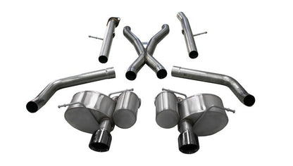 Corsa 2012-21 Jeep Grand Cherokee SRT 2.75in Dual Rear Xtreme Cat-Back Exhaust - Black PVD TipFinish-Catback-CORSA Performance
