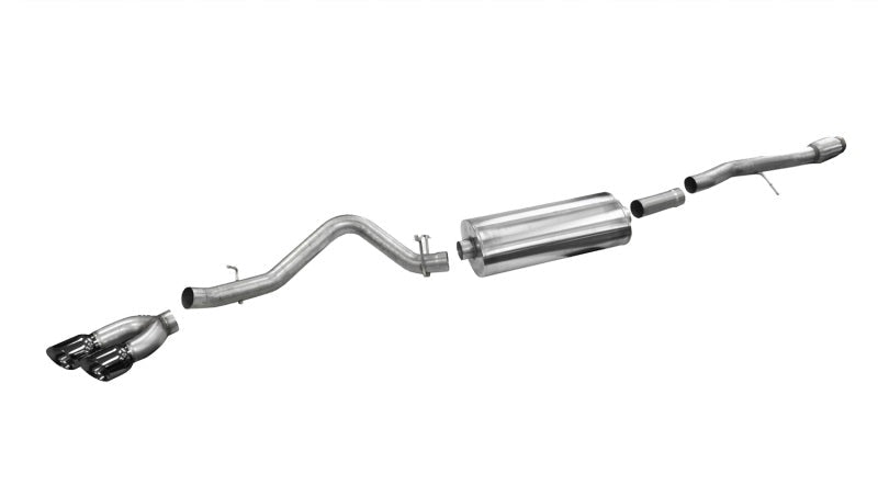 Corsa 2014-19 Sierra/Silverado 1500 Crew/Dbl / Short/Std. Bed 6.2L V8 Black Sport Single SideCB Exht-Catback-CORSA Performance