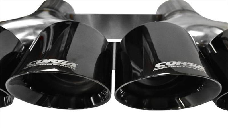 Corsa 2014-2020 Chevrolet Corvette 6.2L V8 Quad 45in Polished Black Pro-Series Tip Kit-Tips-CORSA Performance