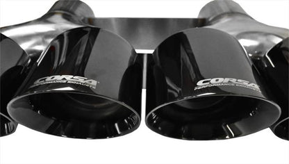 Corsa 2014-2020 Chevrolet Corvette 6.2L V8 Quad 45in Polished Black Pro-Series Tip Kit-Tips-CORSA Performance